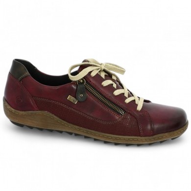 R1440-35 baskets femme bordeaux 42, 43, 44, 45 Remonte Shoesissime, vue profil