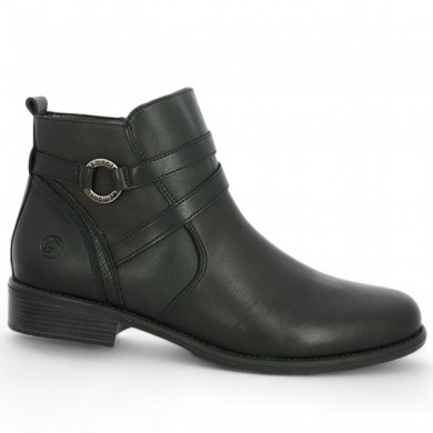 D0F77-00 Boots plate noire femme 42, 43, 44, 45 Remonte, vue profil