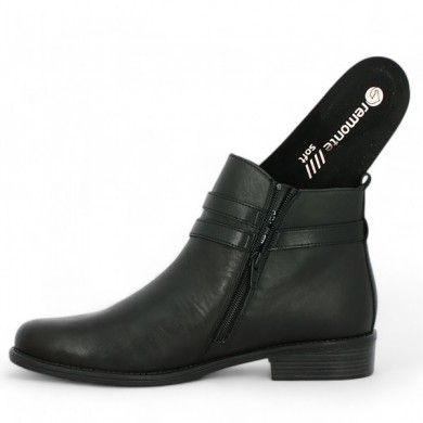 Boots flat black removable sole Remonte woman Shoesissime, view details