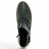 shoes autumn winter flat 42, 43, 44,4 5 woman Remonte black grained leather Shoesissime, vue dessus