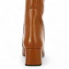 women's tall boot small heel camel, heel view