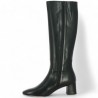 black boot 42, 43, 44, 45 leather woman small heel, inside view