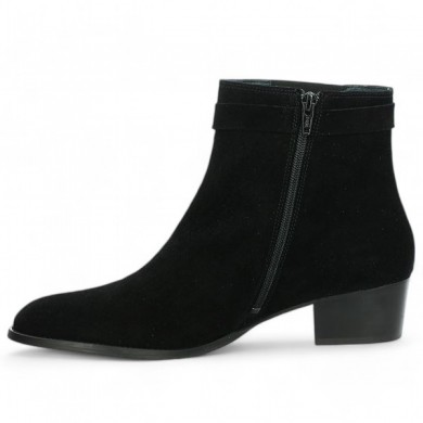 bottines femme noir 42, 43, 44, 45 élégantes Shoesissime, vue intérieure