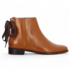 camel leather ankle boot, large size, side view