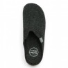 women's felt slipper black antracite large size, top view