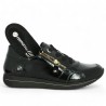 Alix - D0H11-00 black patent sneakers black sole - Sneakers grande size - Shoesissime