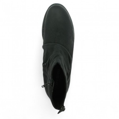 Sienna 10 bottine Josef Seibel 42, 43, 44, 45 femme cuir noir plate, vue dessus