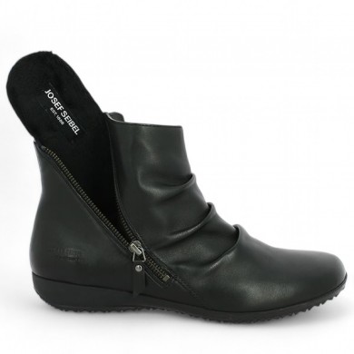 Bottines noire souple bout rond semelle amovible femme Naly 61 Josef Seibel, vue détails