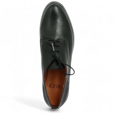 black leather derby large Shoesissime size, top view