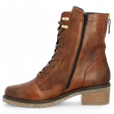 D1A78-22 Boots à talons cuir marron camel Remonte 42, 43, 44, 4, vue intérieure