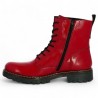 red patent lace-up Marta 02 women's boots large size Josef Seibel Shoesissime, inside view