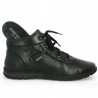 Shoesissime large size black leather lace-up shoes for fall and winter, view details