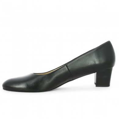 trotteur femme grande taille cuir noir Shoesissime, vue intérieure