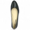 Shoesissime small heel black leather pump large size woman, top view