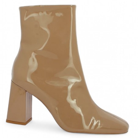 Maeva - Bottines modes vernis beige - Boots vernies beige 42, 43, 44, 45 - Shoesissime