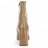 Maeva - Bottines modes vernis beige - Boots vernies beige 42, 43, 44, 45 - Shoesissime