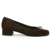 ballerina nubuck brown large size woman small heel Shoesissime, side view