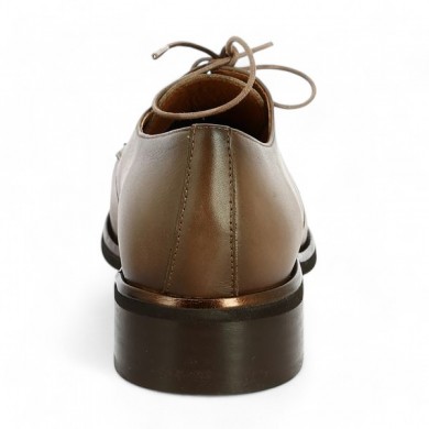 derbies grande size cuir marron taupe Shoesissime, rear view