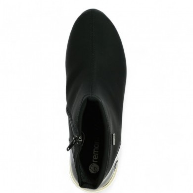 D0T73-03 black stretch sneakers large size Remonte, top view