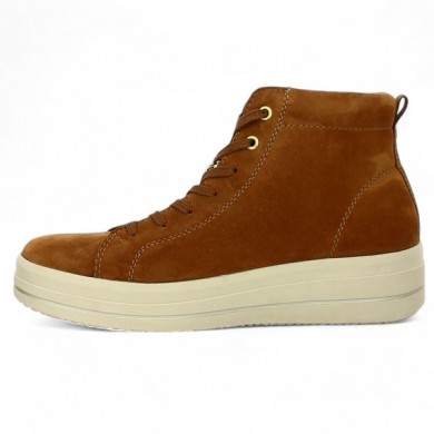 high-top sneakers camel velvet gold chain 42, 43, 44, 45 Remonte, inside view