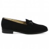 moccasins grande taille velours noir chic Shoesissime, side view