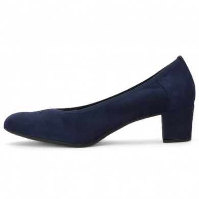 small navy blue velvet heels 42, 43, 44, 45 Shoesissime, inside view