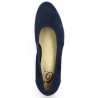 escarpin grande pointure velours bleu marine petit talon Shoesissime, vue dessus