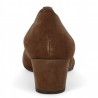 shoes small heel brown velvet small heel woman big size Shoesissime, back view