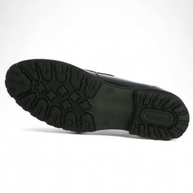 black patent moccasin thick sole 42, 43, 44, 45 Shoesissime, vue semelle