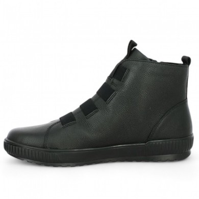 high-top sneakers black Remonte 42, 43, 44, 45, zipper, inside view