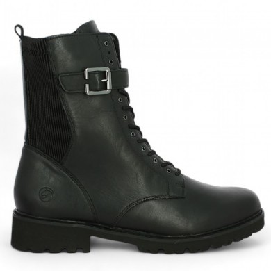 D8664-00 black lace-up boots Remonte 42, 43, 44, 45, side view