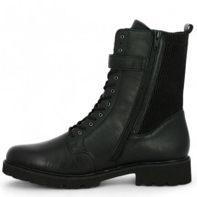 D8664-00 black lace-up boots Remonte 42, 43, 44, 45, interior view