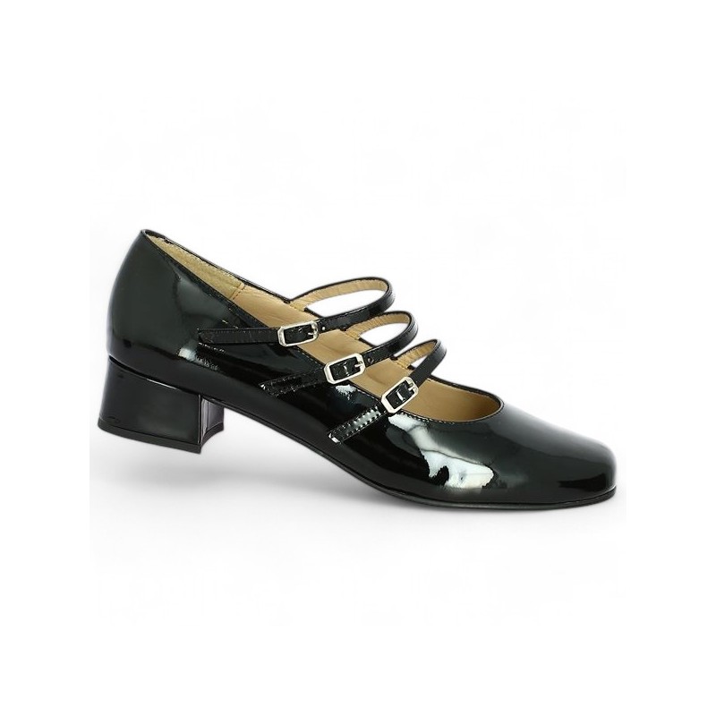 black patent shoe maryjane femme 42, 43, 44, 45 Shoesissime, profile view