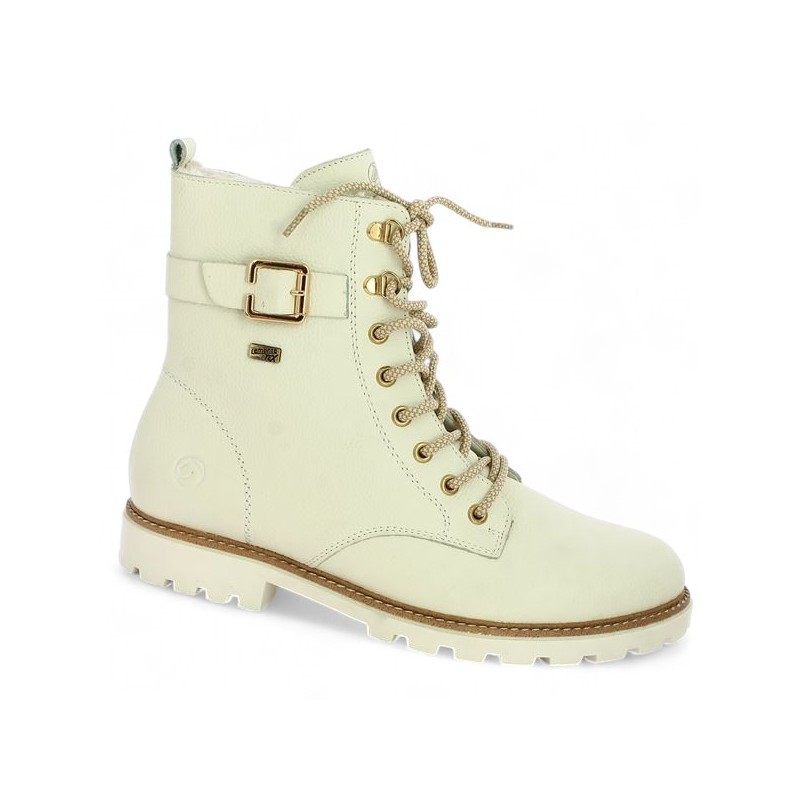 D8475-80 Remonte women's warm white wool boots large size, profile view