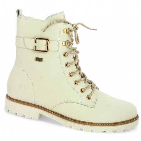 D8475-80 Remonte women's warm white wool boots large size, profile view