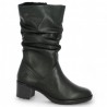 D2A70-00 mid boot heel black leather woman 42, 43, 44, 45 Remonte, profile view