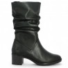 D2A70-00 women's black leather high heel boot 42, 43, 44, 45 Remonte, side view