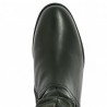 Black leather mid boot Remonte women's large size, top view