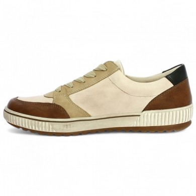 D0701-60 women's sneaker large comfort size Remonte beige camel, inside view