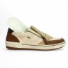 beige - brown sneakers large size woman Shoesissime removable sole, view details