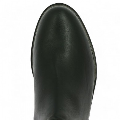 D8391-00 Remonte women's large flat black leather boot, top view