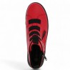 D0779-33 Baskets rouge et noire Remonte femme 42, 43, 44, 45 Shoesissime, vue dessus