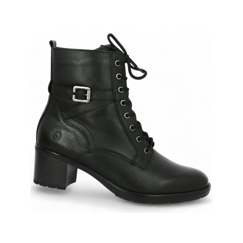 D2A74-00 Boots à talons Remonte noire femme 42, 43, 44, 45 Shoesissime, vue profil