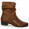 D6886-22 Remonte camel leather ankle boot, women's large size, profile view