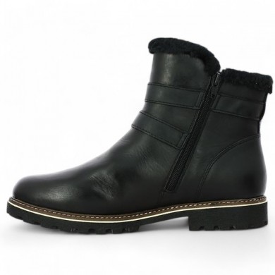 Boots femme 42, 43, 44, 45 noire chaude laine Remonte Shoesissime, vue intérieure