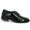 D1U02-00 women's black patent derby large size Remonte, profile view