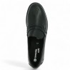 moccasin cuir noir Remonte grande pointure femme Shoesissime, top view