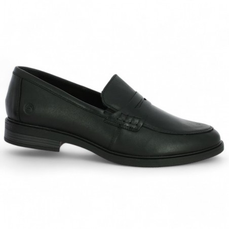 D1U01-01black leather moccasin Remonte 42, 43, 44, 45 Shoesissime, profile view