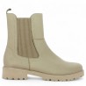 D8694-60 women's chunky boots large size light beige leather Remonte, side view