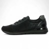 R6700-03 Remonte Shoesissime large size women's stretch black comfort sneakers, inside view